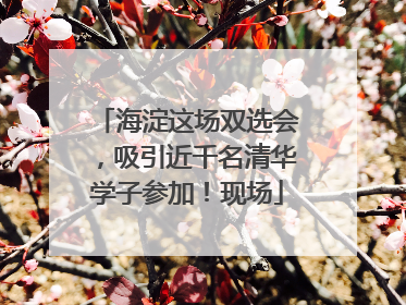 海淀这场双选会，吸引近千名清华学子参加！现场